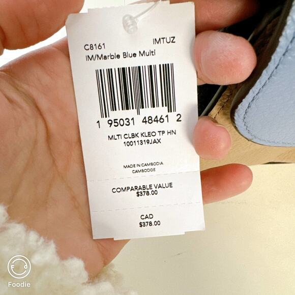 Coach C8161 Kleo Top Handle In Colorblock In Gold/Marble Blue Multi - Picture 7 of 7